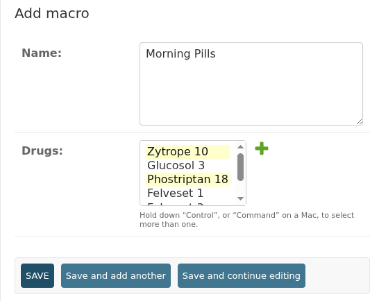Adding an entry to the Macros table
